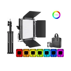 AMERICAN GENERICS - Luz de Estudio LED RGB 660 Pro + Trípode 2M