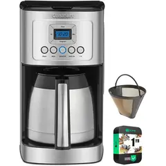 CUISINART - Cafetera programable de acero inoxidable 12 tazas DCC-1850