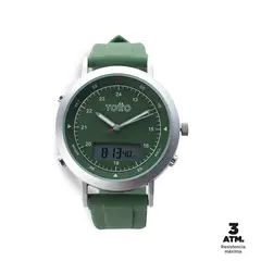 TOTTO - Reloj Analogo Digital Field Resistencia 3 Atm Verde