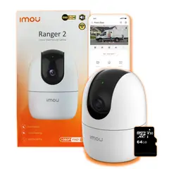 IMOU - CÁMARA DE SEGURIDAD WIFI 2MP ROBOTICA 360 INTELIGENTE ALTAVOZ + MICRO SD 64GB