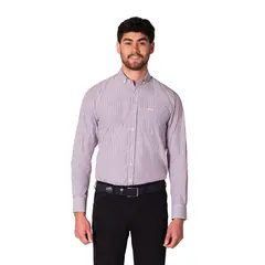 LEC LEE - Camisa Hombre Casual Vino Tinto XLVino tinto