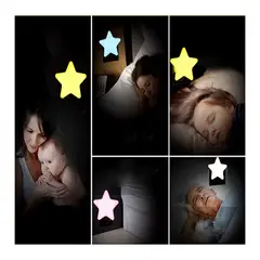 GENERICO - Lámpara Infantil de Pared con Forma de Estrella para HabitaciónRosa