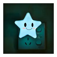 GENERICO - Lámpara Infantil de Pared con Forma de Estrella para Habitación Azul