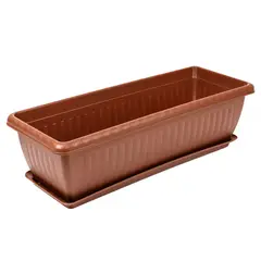 ENERGY PLUS - Set x2 Matera Rectangular con Plato 55cm para Jardín y Hogar