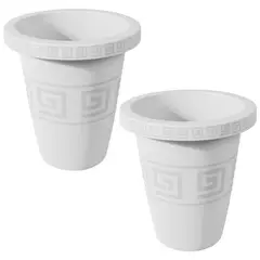 ENERGY PLUS - Set x2 Matera Redonda 45L Elegante Jardín Espacios Modernos