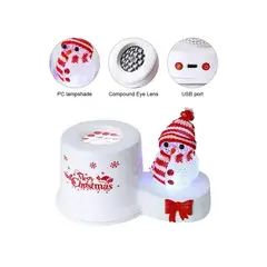 GENERICO - Proyector LED Infantil Copo de Nieve con Muñeco de Nieve