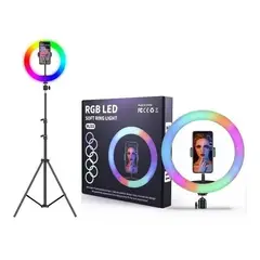 CHINA - Aro Luz Led Colores 33 Cm Tripode 2m Rgb Audio Ritmico