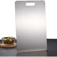 OTRAS MARCAS - Tabla De Picar Doble Cara De 29 Cm En Acero Inoxidable 316