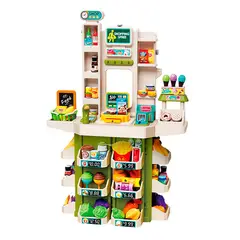 GENERICO - Supermercado Tienda Juguete Caja Registradora 67pcs Verde 0165