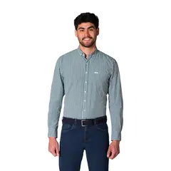 LEC LEE - Camisa Casual Hombre Verde-Vinotinto VinotintoXL