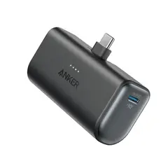 ANKER - Batería Power Bank Nano de 5000mAh 22.5W con Conector USB-C Integrado - Negro