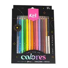 NORMA - Caja De Colores Kiut X16 Unidades Metalizados Y Pastel Colores Surtido