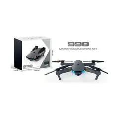 GENERICO - Mini drone 998Pro dual cámara control remoto plegable Wi-Fi negro