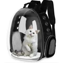 GENERICO - Bolso Morral Cargador Para Mascotas Burbuja Transparente Perro Gato