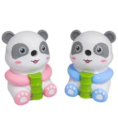 GENERICO - Sacapuntas de mesa Kawaii en forma de panda de Manivela con deposito