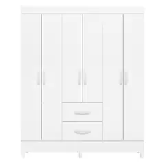 GENERICO - Closet Armario Mobi 6 Puertas Blanco Biflex
