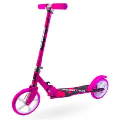 INNOVA - Scooter Plegable Para Niños Con Manillar Ajustable Ruedas Grandes Rosa Blanco