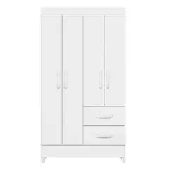 GENERICO - Closet Armario Mobi 4 Puertas Blanco