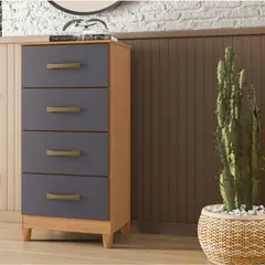 GENERICO - Comoda Mobi Ttitanium Gris para Habitaciones