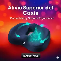 HOMETLY - Cojin Ortopedico Para Silla Con Memoria Ergo Coxis