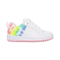 DC SHOES - Tenis Court Graffik niña color blanco Multicolor
