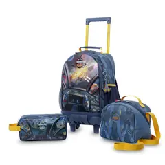 TOTTO - Combo X 3 Morral Ruedas Lonchera Cartuchera Sentinel