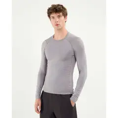 ATMOS - Camiseta Para Hombre Manga Larga Cuello Redondo Color Gris Marca #32090198