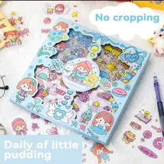 GENERICO - Stickers Kawaii Caja Regalo 100 Scrapbook Coreanas Niñas