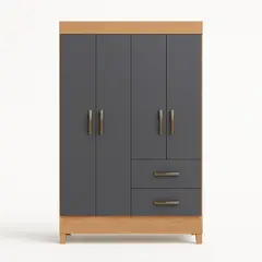 GENERICO - Armario Clóset 4 Puertas 2 Cajones MDF de Alta Resistencia - Diseño Moderno 98×181×47 cm