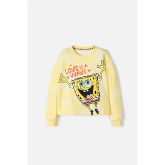 NICKELODEON - Buzo de Bob Esponja cerrado amarillo para niña