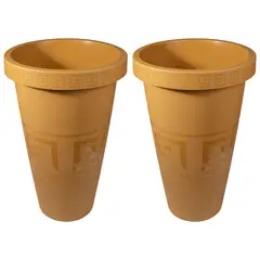 ENERGY PLUS - Set x2 Matera Alta 28L con Diseño Plantas Grandes y Jardín