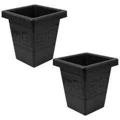 ENERGY PLUS - Set x2 Matera Cuadrada 45L Moderna para Jardín Sala Oficina