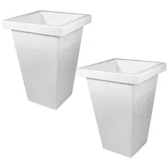 ENERGY PLUS - Set x2 Matera Cuadrada 13L Relieve Geométrico Moderna Decorativa