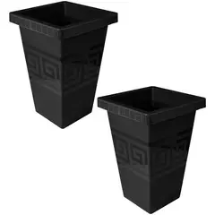 ENERGY PLUS - Set x2 Matera Cuadrada 13L Relieve Geométrico Moderna Decorativa