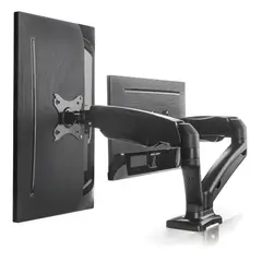 ERGONOMUS - Soporte Brazo Monitor Para 2 Pantallas Lcd Led Escritorio Color Negro