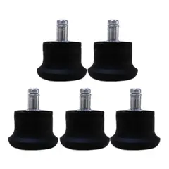 GENERICO - Deslizadores Tops Para Silla De Oficina En Nylon5 Unidades Negro