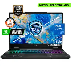 MSI - Portátil Gamer CYBORG Intel Core i7 RAM 40GB SSD 512GB RTX 5060 8GB 144Hz