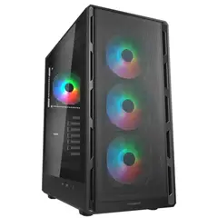 COUGAR - Chassis AIRFACE PURE con Vidrio Templado, Flujo de Aire Optimizado y 4 Ventiladores RGB