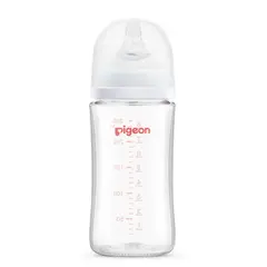 PIGEON - Tetero Softouch WN3 Vidrio 8oz Blanco 3 Meses