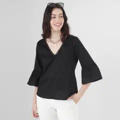 FDS - Blusa Cuello V Manga 3 Cuartos