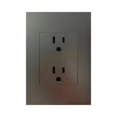 MERCURY - Tomacorriente Doble Polo a Tierra Silver Luxury