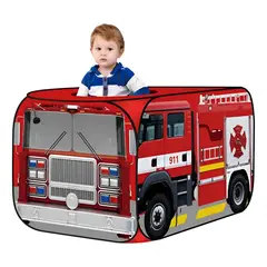 GENERICO - Carpa Infantil Carro de Bomberos Didáctica y Plegable