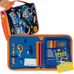 GENERICO - Mochila de Arte para Niños Dinosaurio 30 pcs Naranja