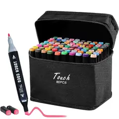 COLME TECHNOLOGY HOME - Set Profesional De Marcadores Plumones Doble Punta 80 Piezas