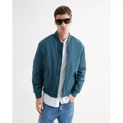 SEVEN SEVEN - Chaqueta Bomber Con Cierre Y Bolsillos Para Hombre Agua