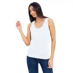 BOCARED - AFRODITA P CAMISETA ATLETICA CON MANGA SISA EN TALLAS PLUS PARA DAMA EN COLOR BLANCO