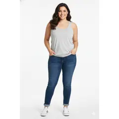 BOCARED - AFRODITA P CAMISETA ATLETICA CON MANGA SISA EN TALLAS PLUS PARA DAMA EN COLOR GRIS