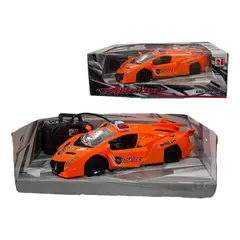 GENERICO - Auto de Juguete Policía con Control Remoto Recargable NaranjaRojo