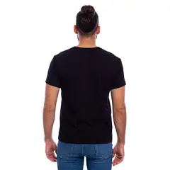 BOCARED - KEITH R CAMISETA BASICA MANGA CORTA CUELLO EN V EN COLOR NEGRO