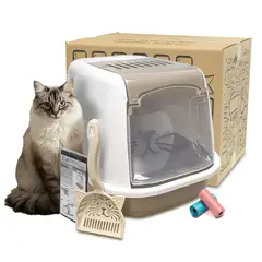 GENERICO - Arenero Iglú + Pala + Filtro + 30 bolsitas + Castillo Gatuno